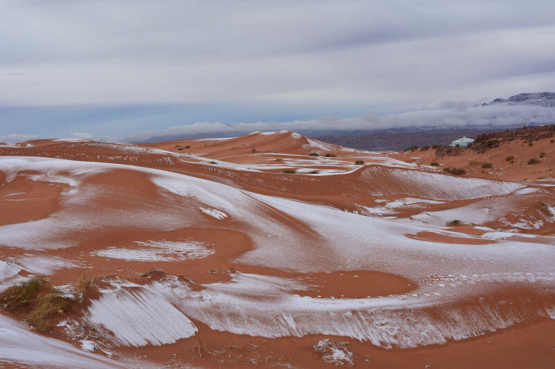 Astonishing Images Of Snow In Sahara