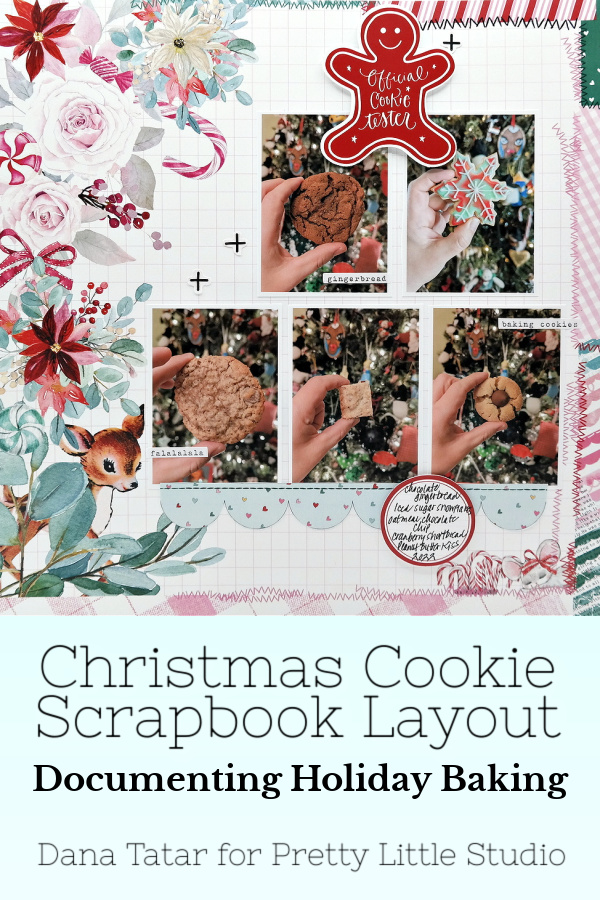 Homemade Christmas Cookie Scrapbook Layout Created with the Pretty Little Studio Sugar Plum Collection