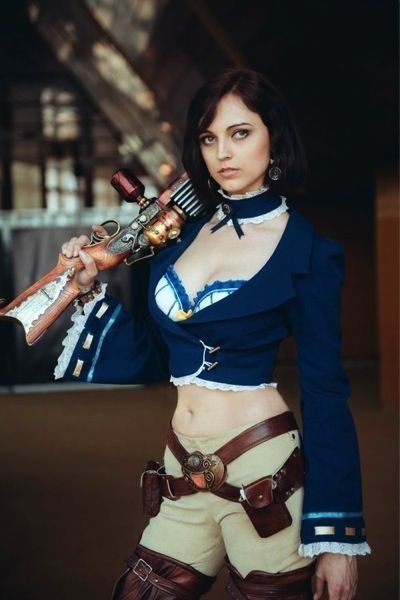 women's video game steampunk costume - elizabeth from BioShock Infinite & burial at sea - women's sexy steampunk video game costumes. for gamers.