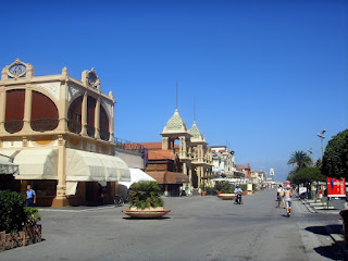 The waterfront at Viareggio is notable for its many examples of Liberty-style architecture