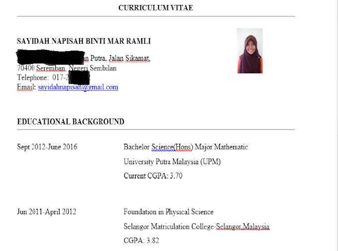 TIPS KETIKA MENGHANTAR RESUME/CURRICULUM VITAE (CV)