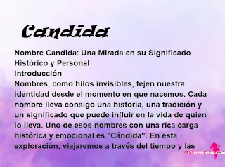 significado del nombre Candida