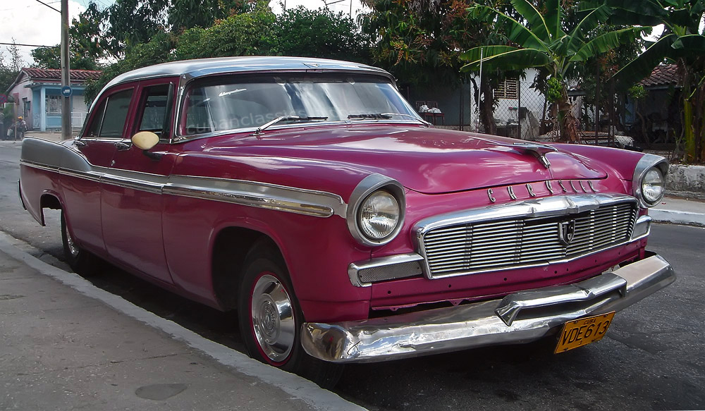 The 1956 Chrysler from massive outrigger front bumper to dramatic 