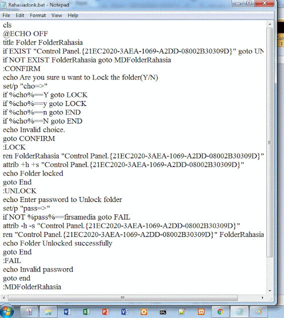 Cara Menyembunyikan Folder Dengan Notepad