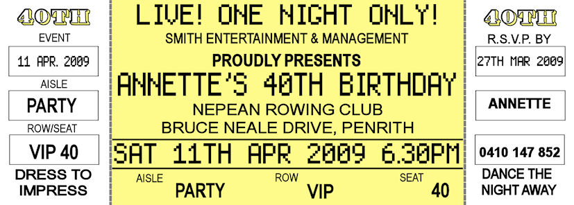 They were having a Rock Star party and they wanted concert ticket invites
