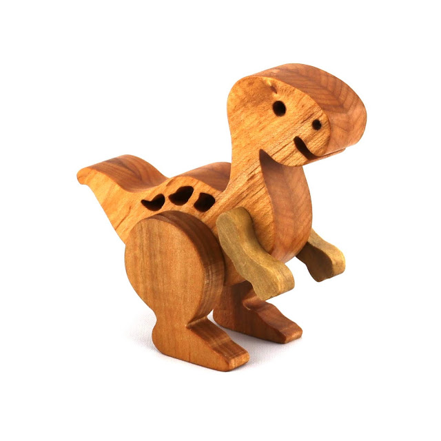 Handmade Wooden Toy - Baby Dinosaur
