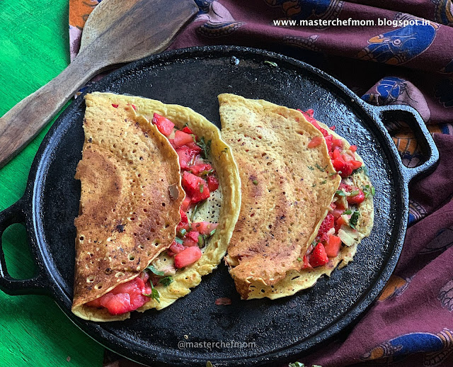 Strawberry Dosai | Strawberry Chila