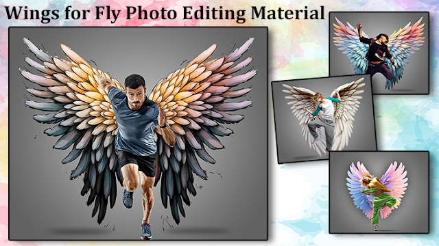 Wings for Fly Photo Editing Material ll Beautiful Multi Color Feather Wings PNG
