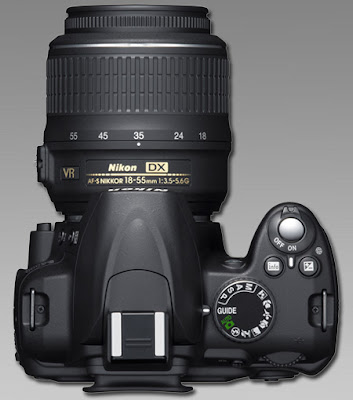 A Nikon Nikkor 18-55mm lens