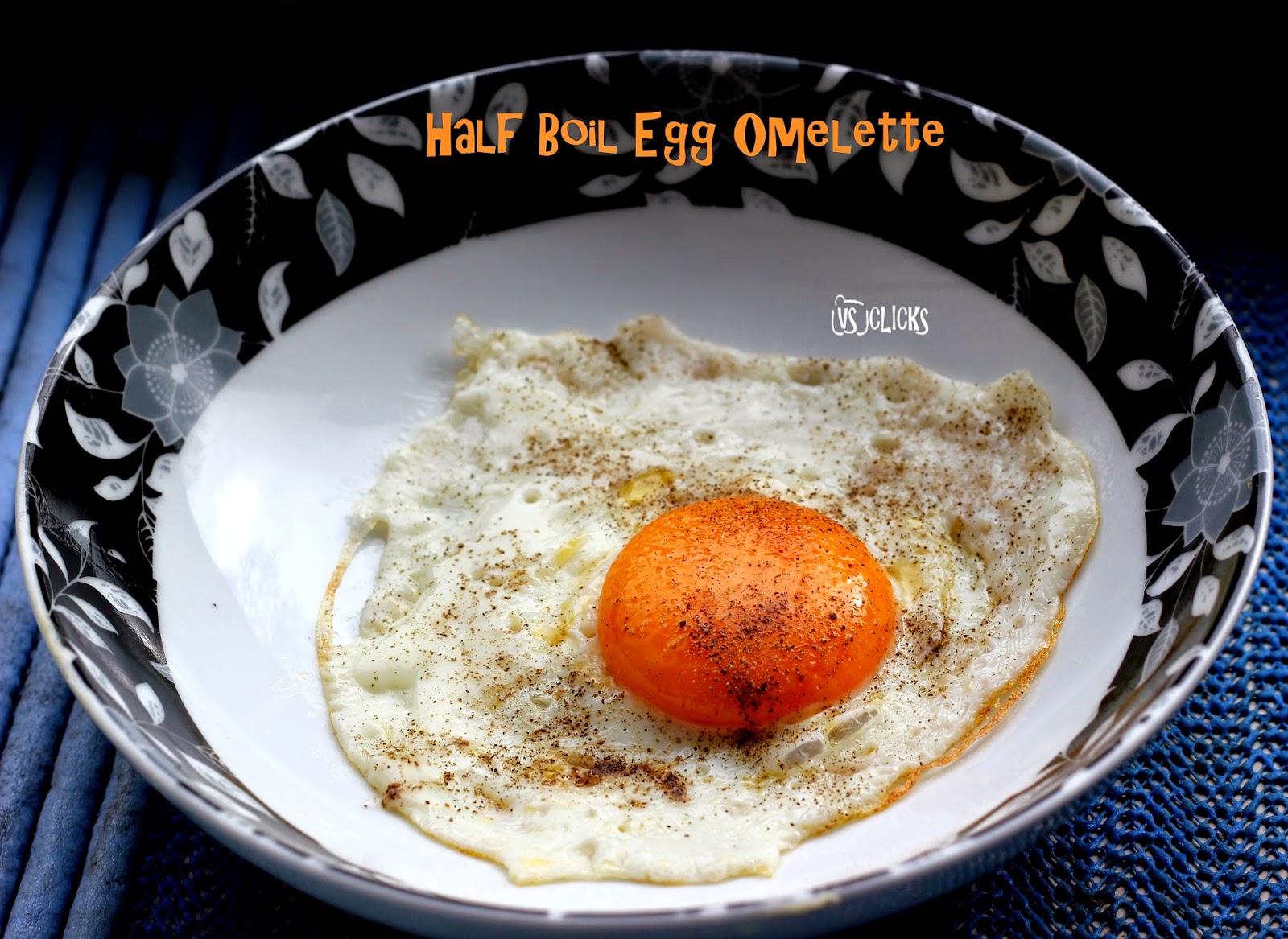 Half Boil Egg Omelette