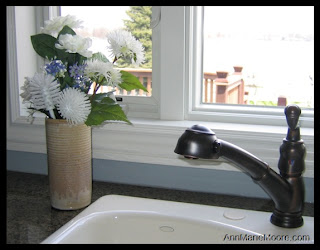 Photo illustrating a unique way to disguise your kitchen sink brushes while keeping the brushes accessible. Photo/Ann Marie Moore - www.AnnMarieMoore.com