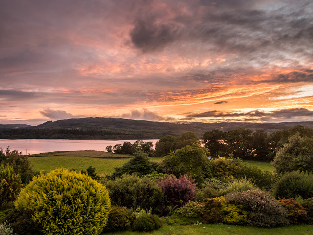 Photo of one of the beautiful sunsets we enjoyed during our stay