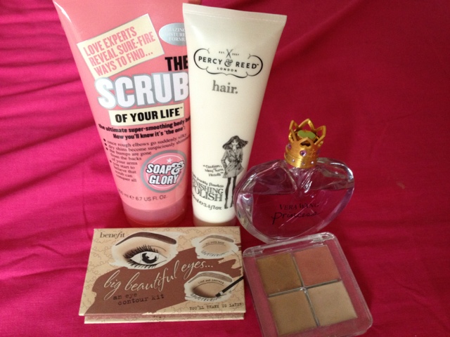 Top Five beauty products benefit soap and glory vera wang percy and reed topshop