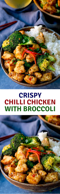 Crispy Chilli Chicken with Broccoli