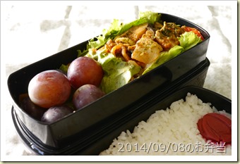 キムチ入り焼きそば弁当(2014/09/08)