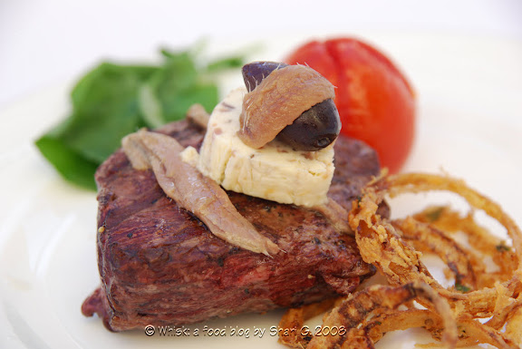 Steak Mirabeau (Beef Tenderloin Steaks with Anchovy Butter)