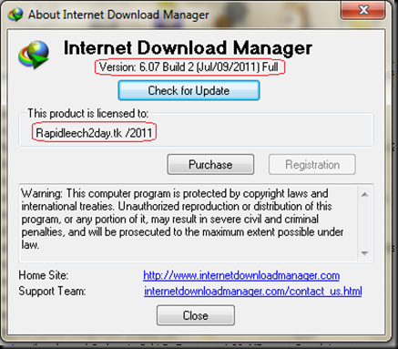 Internet Download Manager (IDM) 6.07 Build 2 Final Released Jul 09, 2011 Multilingual – Full Cracked - Preactivated   Themes - Silent mode