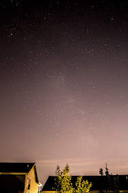 backyard milky way with light pollution