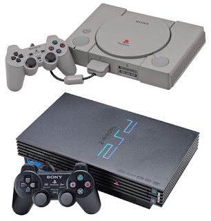 Comparación que muestra la evolución del PlayStation al PlayStation 2