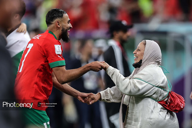 Boufal and his mom by Mahmoud Khaled