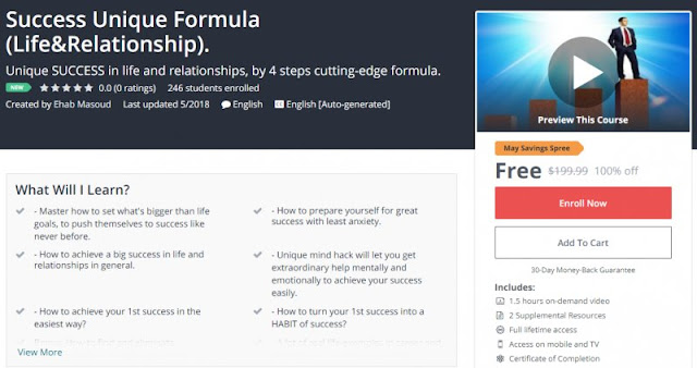 [100% Off] Success Unique Formula (Life&Relationship).| Worth 199,99$