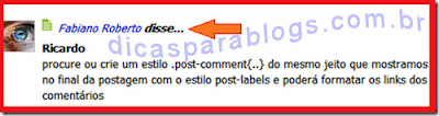 Personalizar comentários no Blogspot