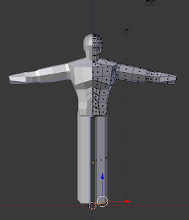 Extruding out the legs.