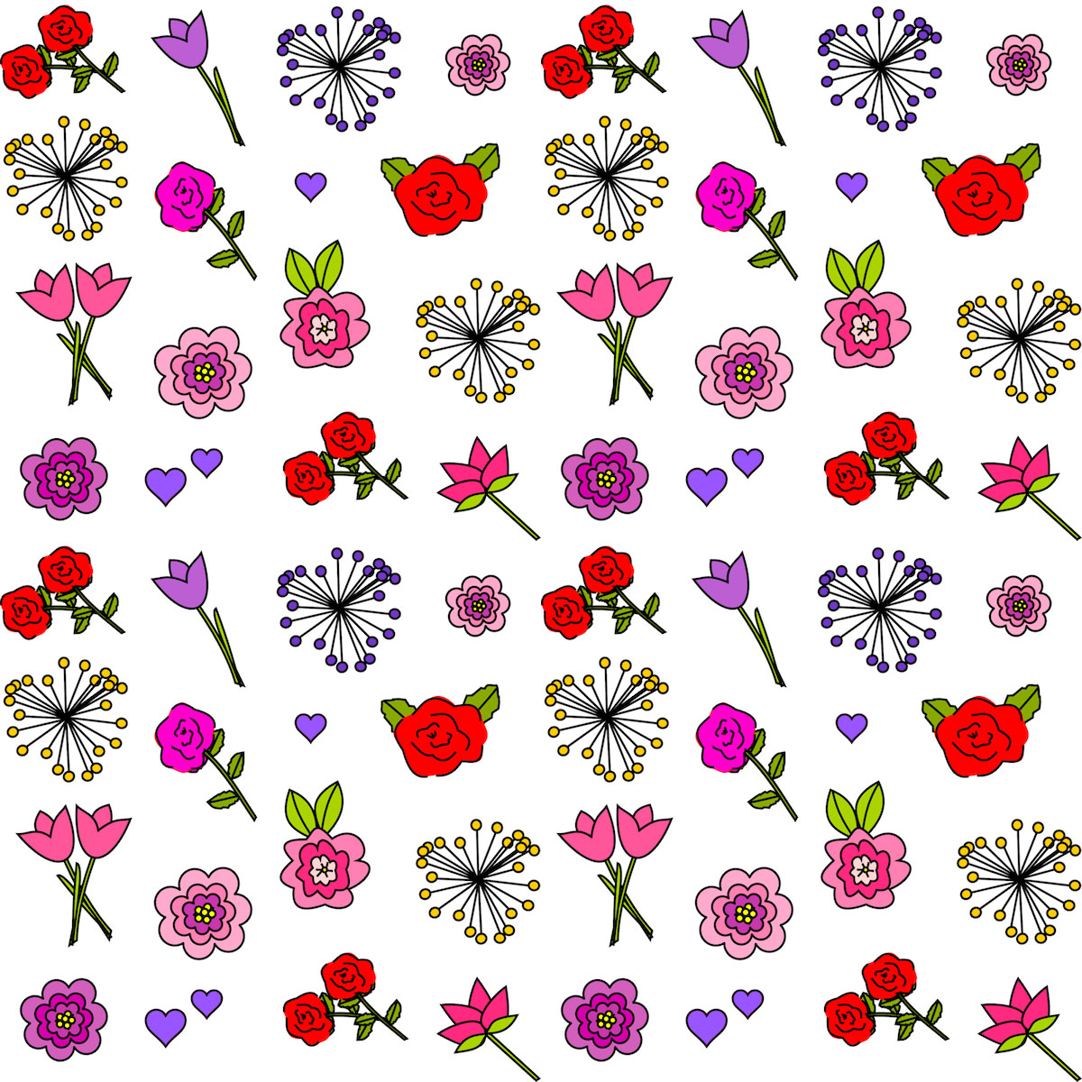 Free digital flower scrapbooking paper + printable happy ...