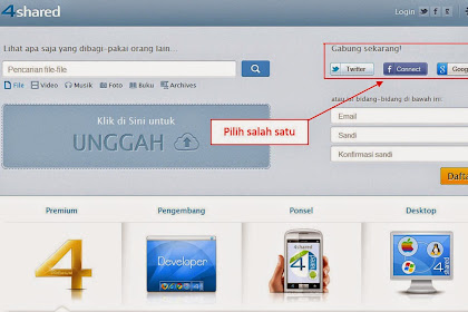 Cara Daftar dan Download File di 4shared