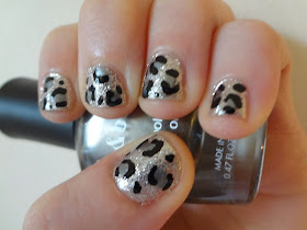 Silver leopard print nails, love & beauty polish, aka Bailey