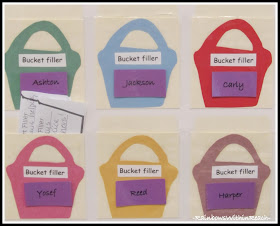 photo of: Bucket Filler Chart by Individual Student's First Name