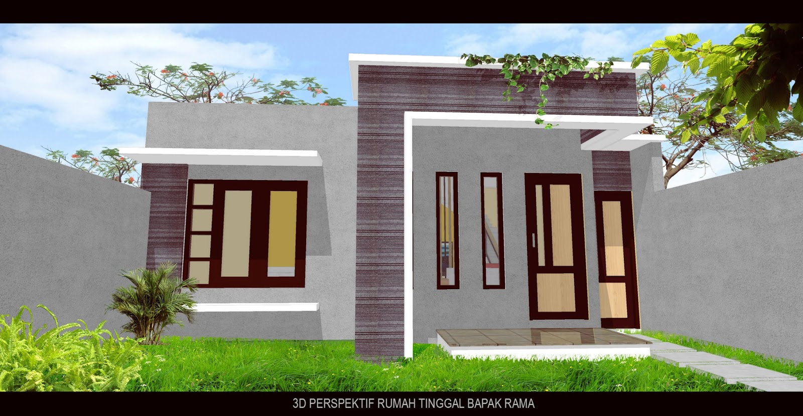 Rumah Minimalis 1 Lantai Dak Di Lahan 7x12 M Bpk Rama