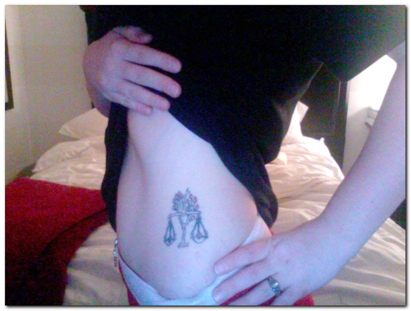 The fourth of my Libra Tattoos is in word Stunnng I love this Libra
