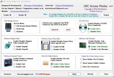 URC ACCESS MODES