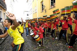 olodum school drum practice in bahia brasil