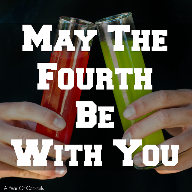 Star Wars themed cocktails for May The Fourth Be With You!  Enjoy a Vader cocktials or a Skywalker cocktail.