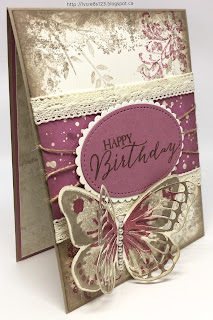 Linda Vich Creates: Beautiful Butterfly Birthday. Timeless Textures combines with beautiful butterflies to produce a elegant vintage-style card.