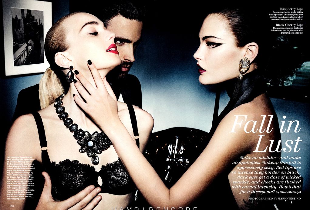 Sigrid Agren, Catherine McNeil & Matt Raimo by Mario Testino — Fall in Lust