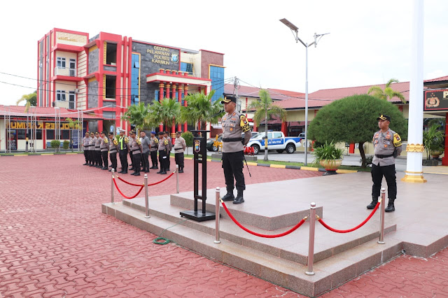 Kapolres Karimun Pimpin Apel Kesiapan Pengamanan Pergantian Tahun Baru