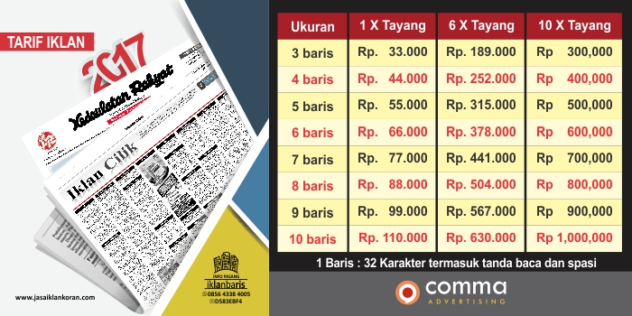 Pasang Iklan baris Kedaulatan Rakyat - biro iklan koran