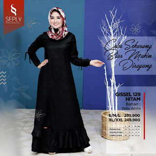 BAJU MUSLIM PROMO GAMIS SEPLY FASHION GISSEL 129