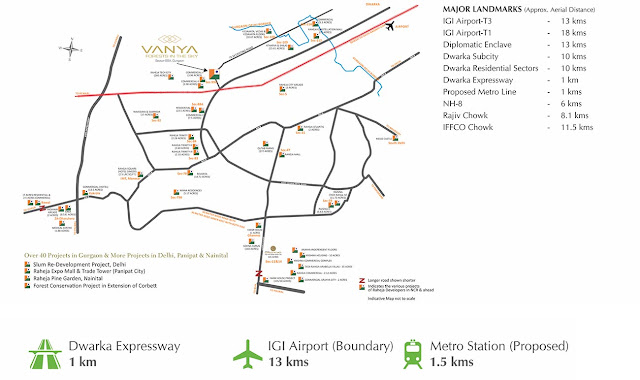 Raheja Vanya Location Map