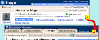 design de modelo no blogger