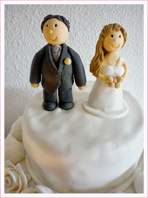 Tarta fondant boda blanca