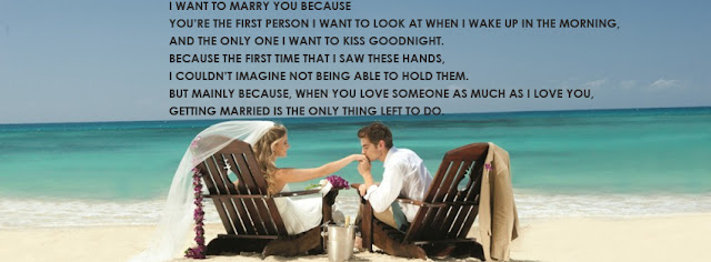 Marry me proposal quote facebook cover