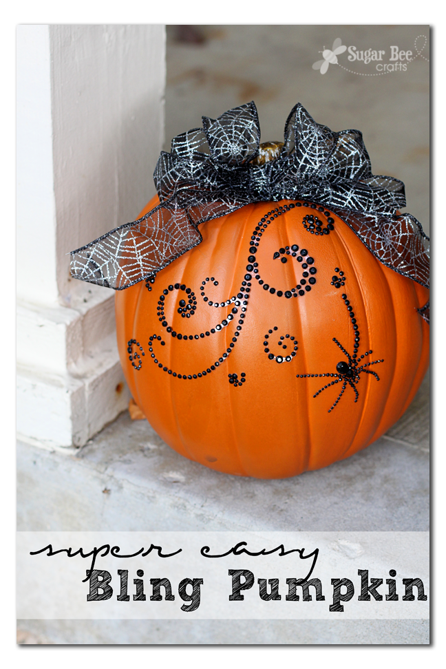 Sugar Bee Crafts: Super Easy Bling Pumpkin Decor