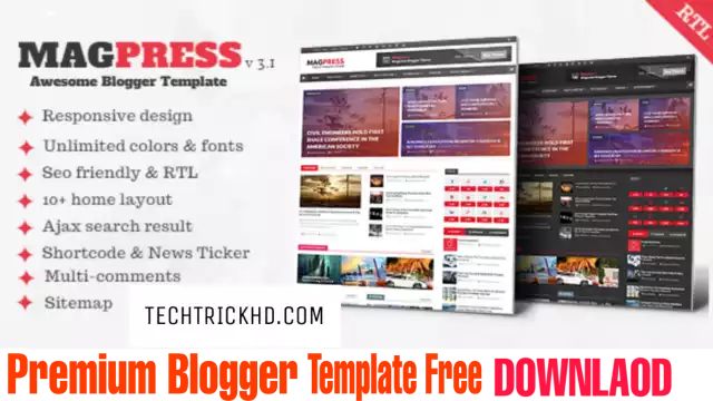 Magpress - Magazine Responsive Premium Blogger Template