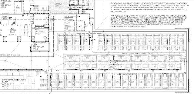 Floor plan showing parking area