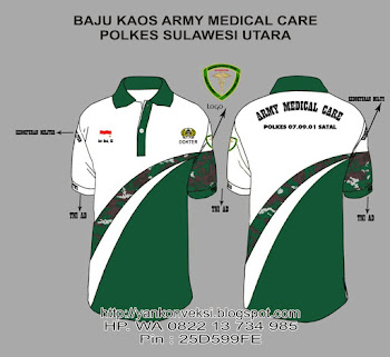 BAJU KAOS KERJA PESANAN ARMY MEDICAL CARE SULAWESI UTARA