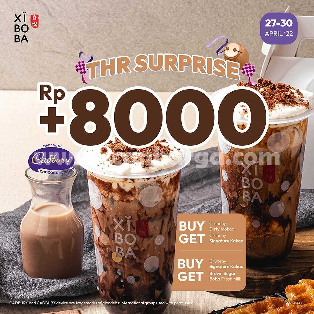 XIBOBA Promo THR SURPRISE LEBARAN Tambah +Rp. 8.000 DAPAT 2 CUP XI BO BA